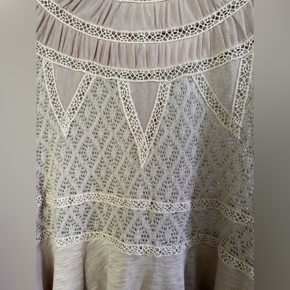 Free People Pink Pleated Smocked Blouse Size M - Picture 6 of 9